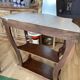 19th century mahogany and white marble console
