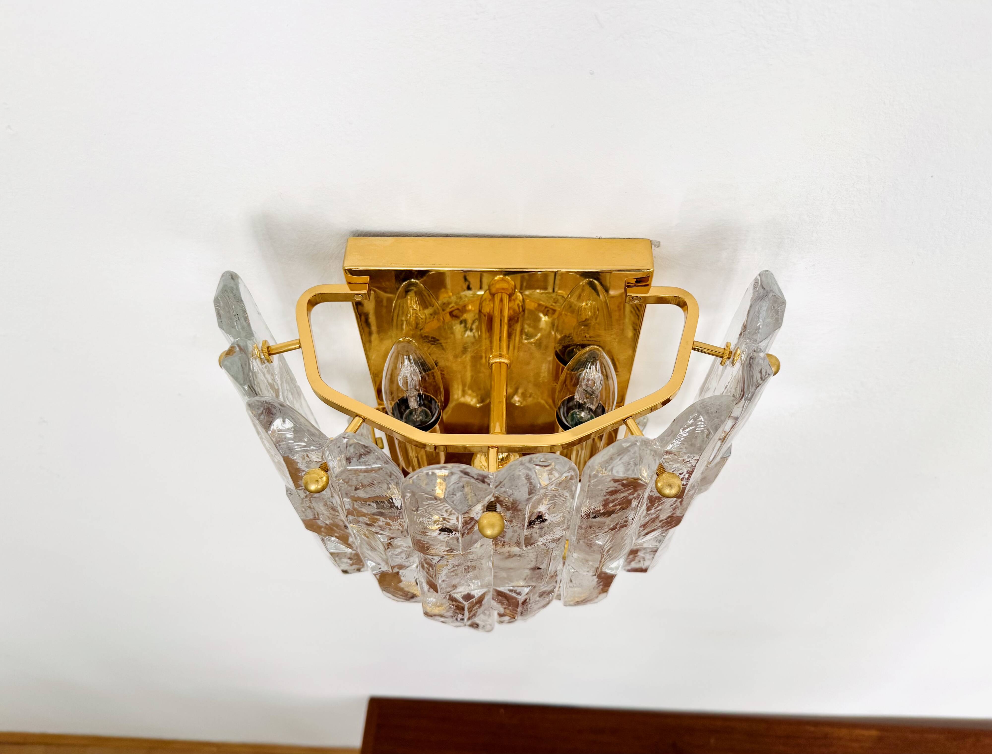 Palazzo Ice Glass Wall Lamp by J.T. Kalmar