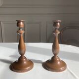 Paire de bougeoirs anciens