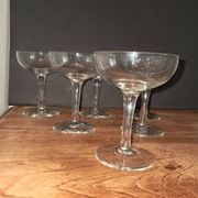 6 coupes à champagne en cristal neuves
