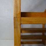 vintage wooden library staircase