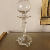 Candle holder blown glass lace lamp