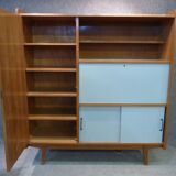 Wardrobe forming bookcase and desk, vintage year 50/60