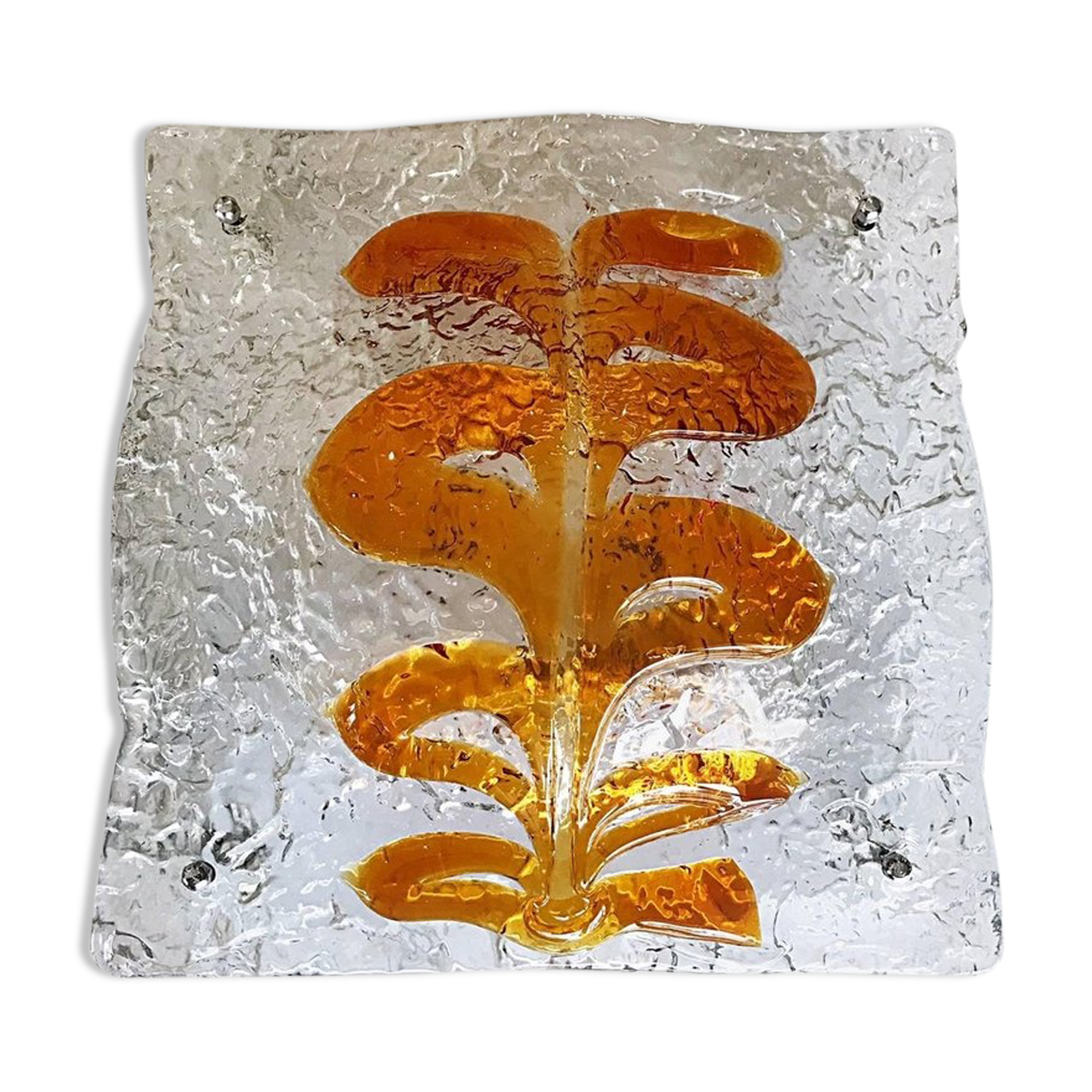 Applique de Mazzega en verre de Murano soufflé à la main 1960