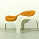 Rare Space Age Fiberglass Lounge Chair by Sergio Mazza for Artemide