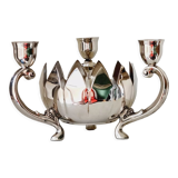 1 3-light candlesticks in silver metal