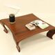 Table basse en Iroko massif par Marc Van Rampelberg