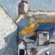Old HST painting "Cadouarne near Séné" Brittany Morbihan signed éc Pont
