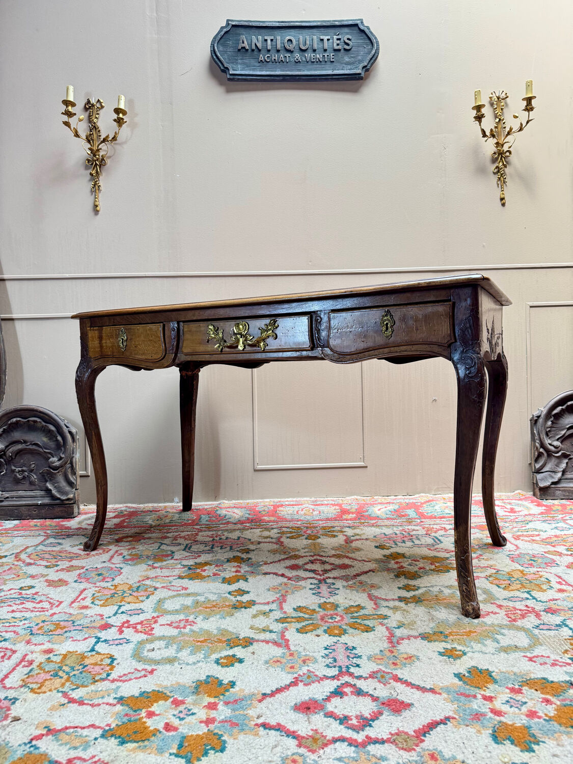 18th century Regency period natural wood desk