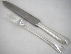 Christofle America, Art Deco, 2-piece silver-plated carving set.