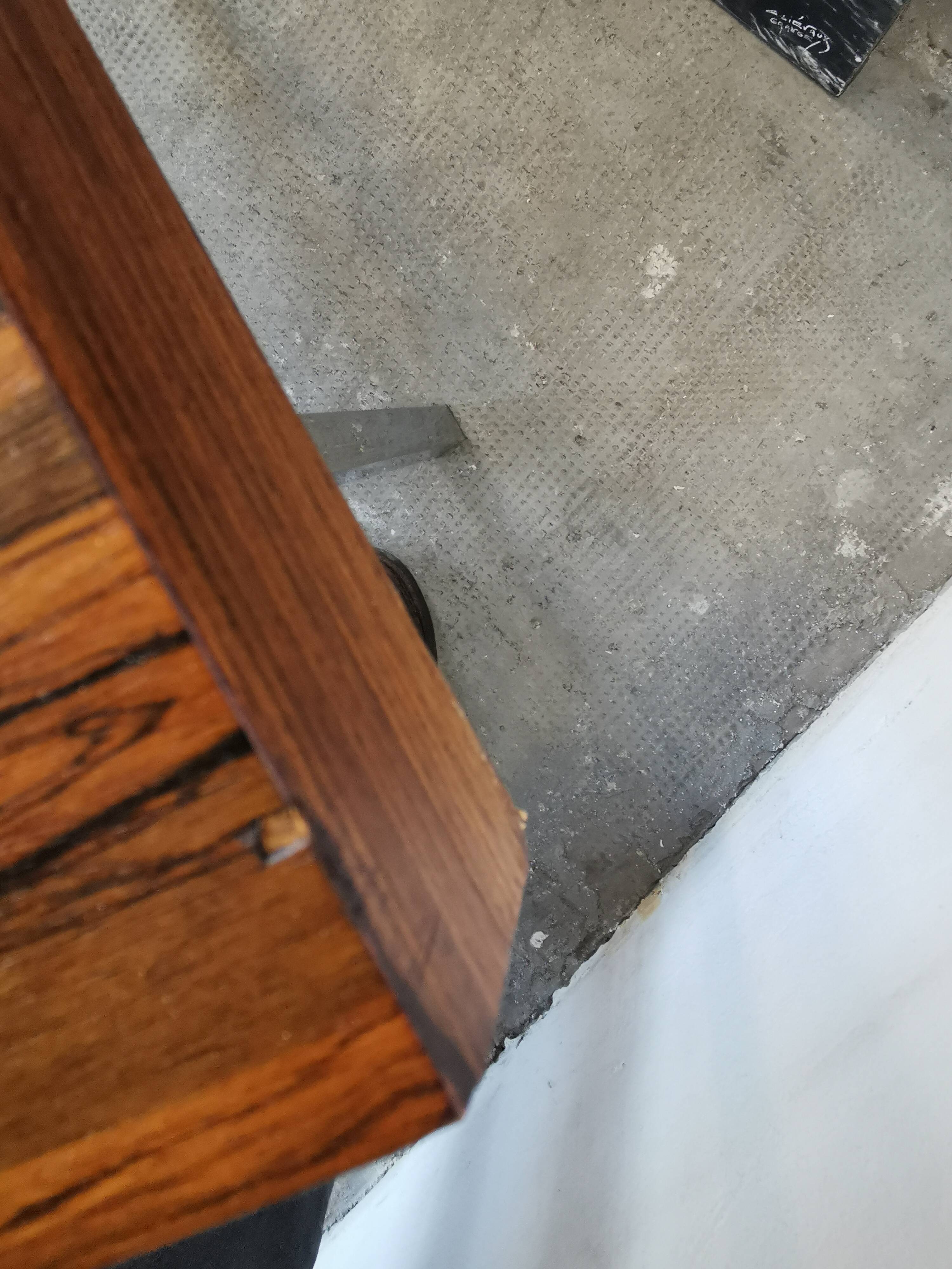 Coffee table from the 70s, chrome and rosewood