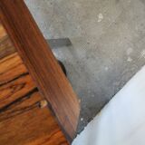 Coffee table from the 70s, chrome and rosewood
