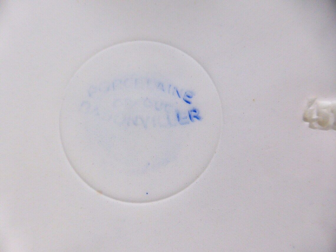 Vintage round Badonviller porcelain dish