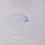 Vintage round Badonviller porcelain dish