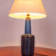 Lot de 2 lampes de table en grès bleu par Einar Johansen pour Søholm, années 1960