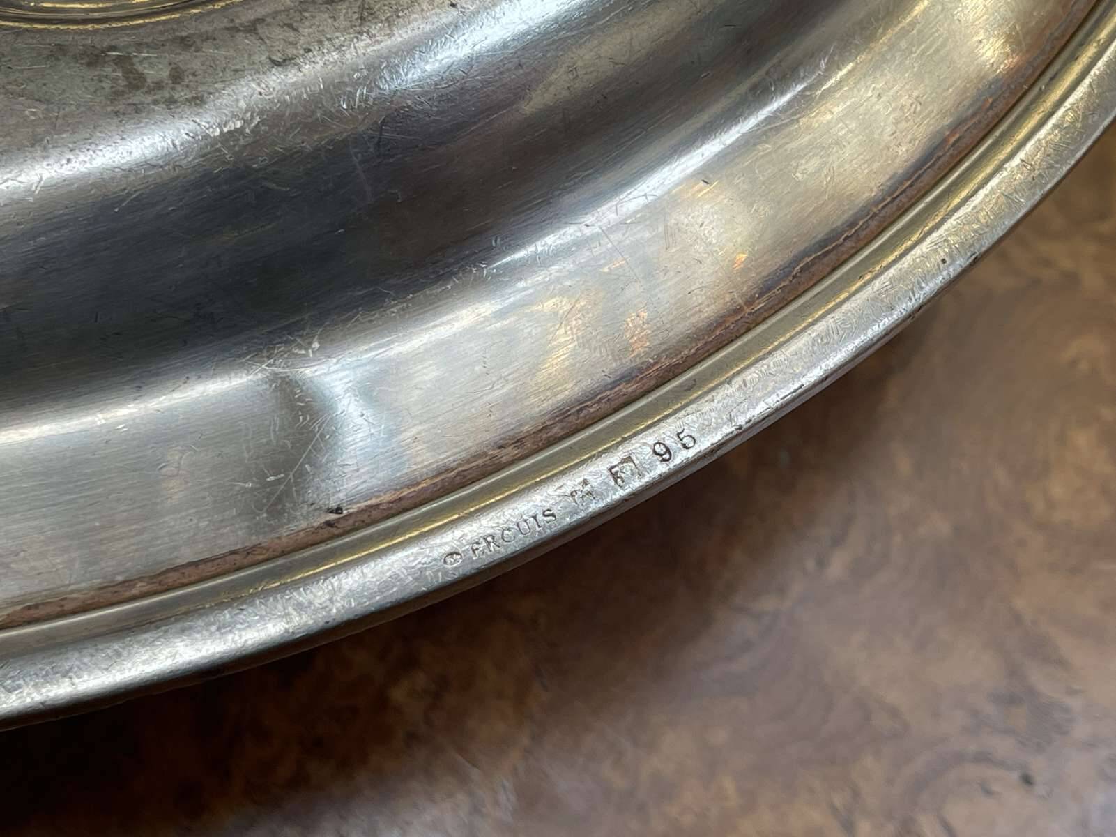 Ercuis silver-plated sauceboat from the french navy