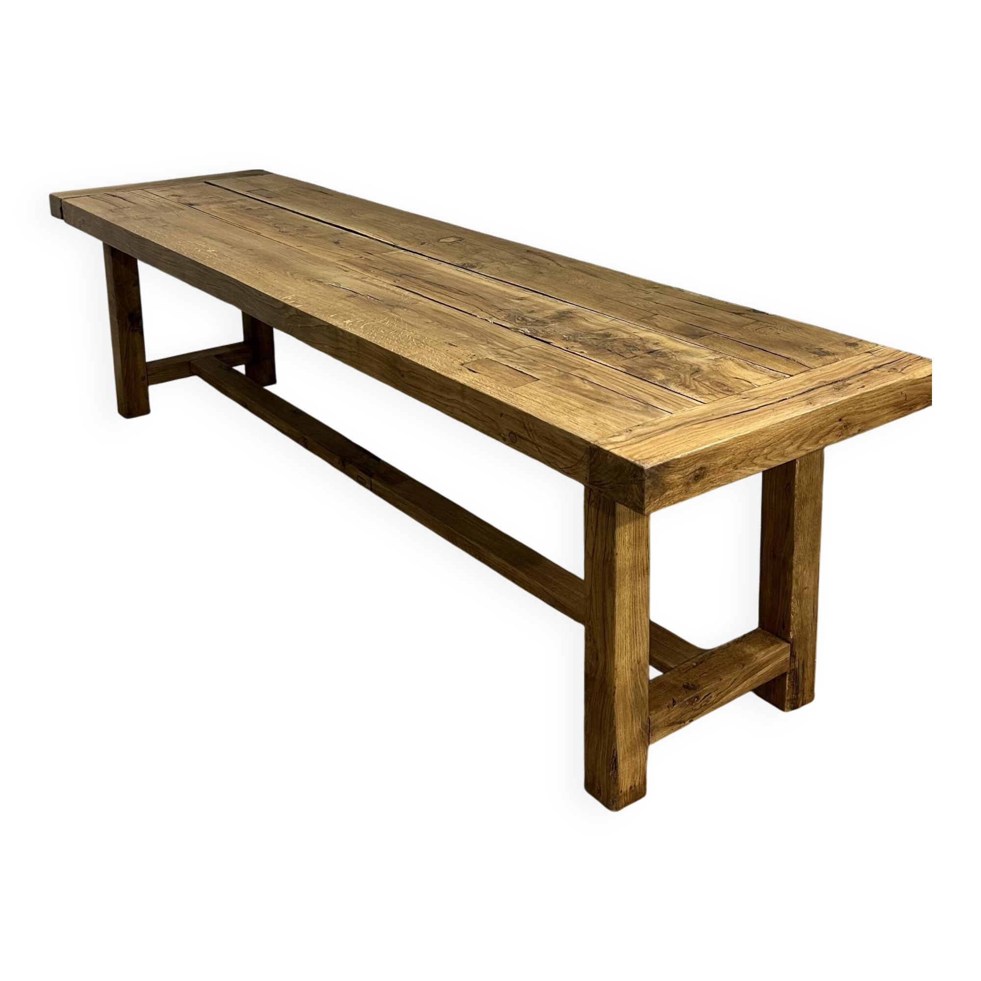 Genuine farmhouse table in renovated solid oak