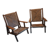 pair of Spanish armchairs mid-century
