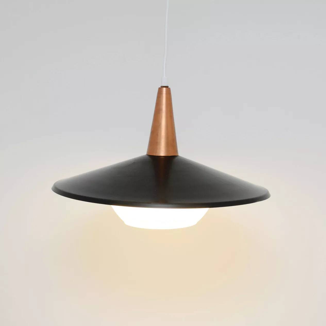 Lampe vintage en verre, Danemark années 1960