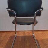 Office chair with a chrome design