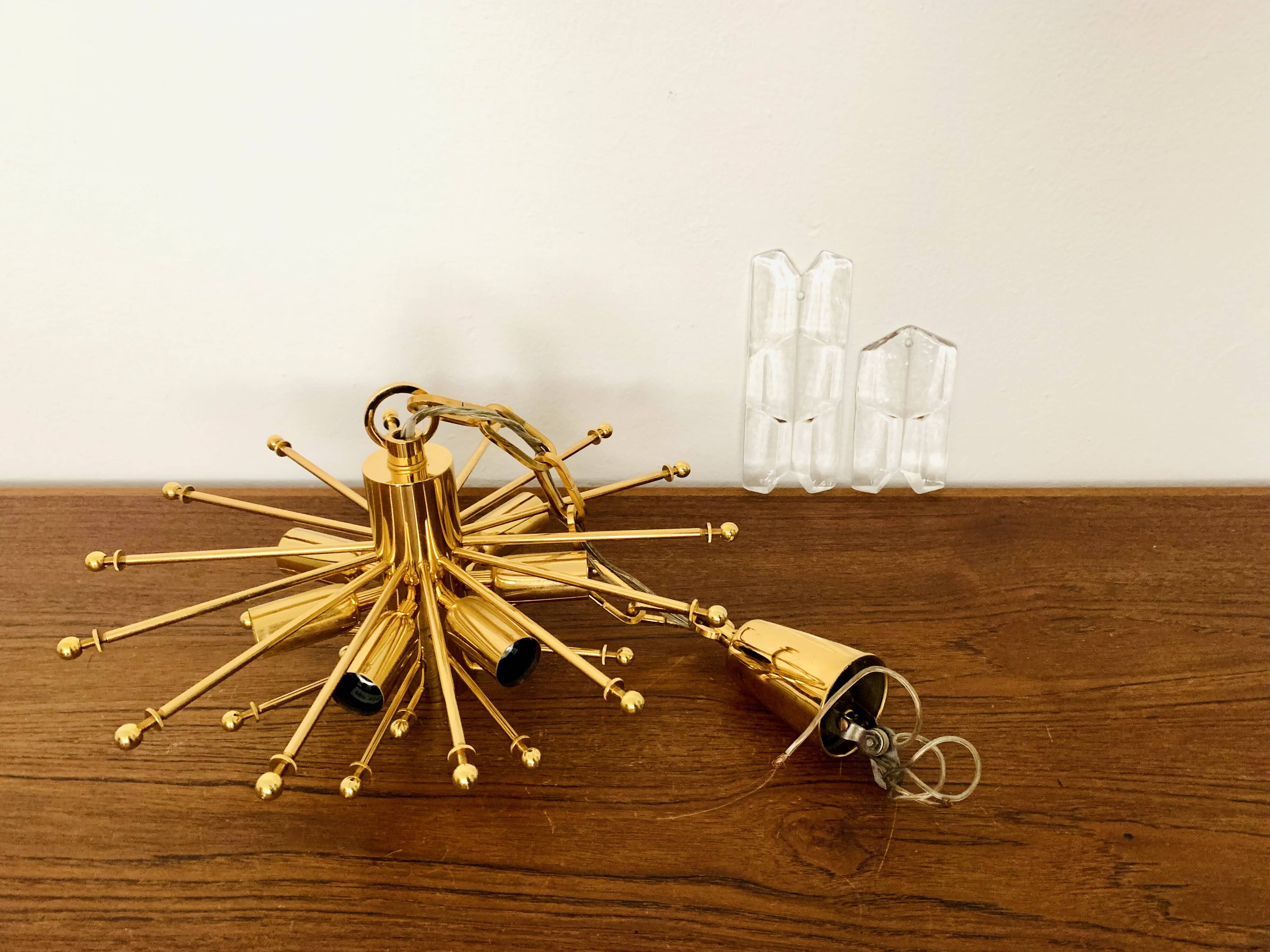 Austrian Palazzo Ice Glass Chandelier by J.T. Kalmar