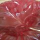 Verceram burgundy leaf salad bowl or fruit basket with gold edging