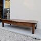 Rustic farmhouse coffee table with two drawers, solid oak, 19th century - 1.97m