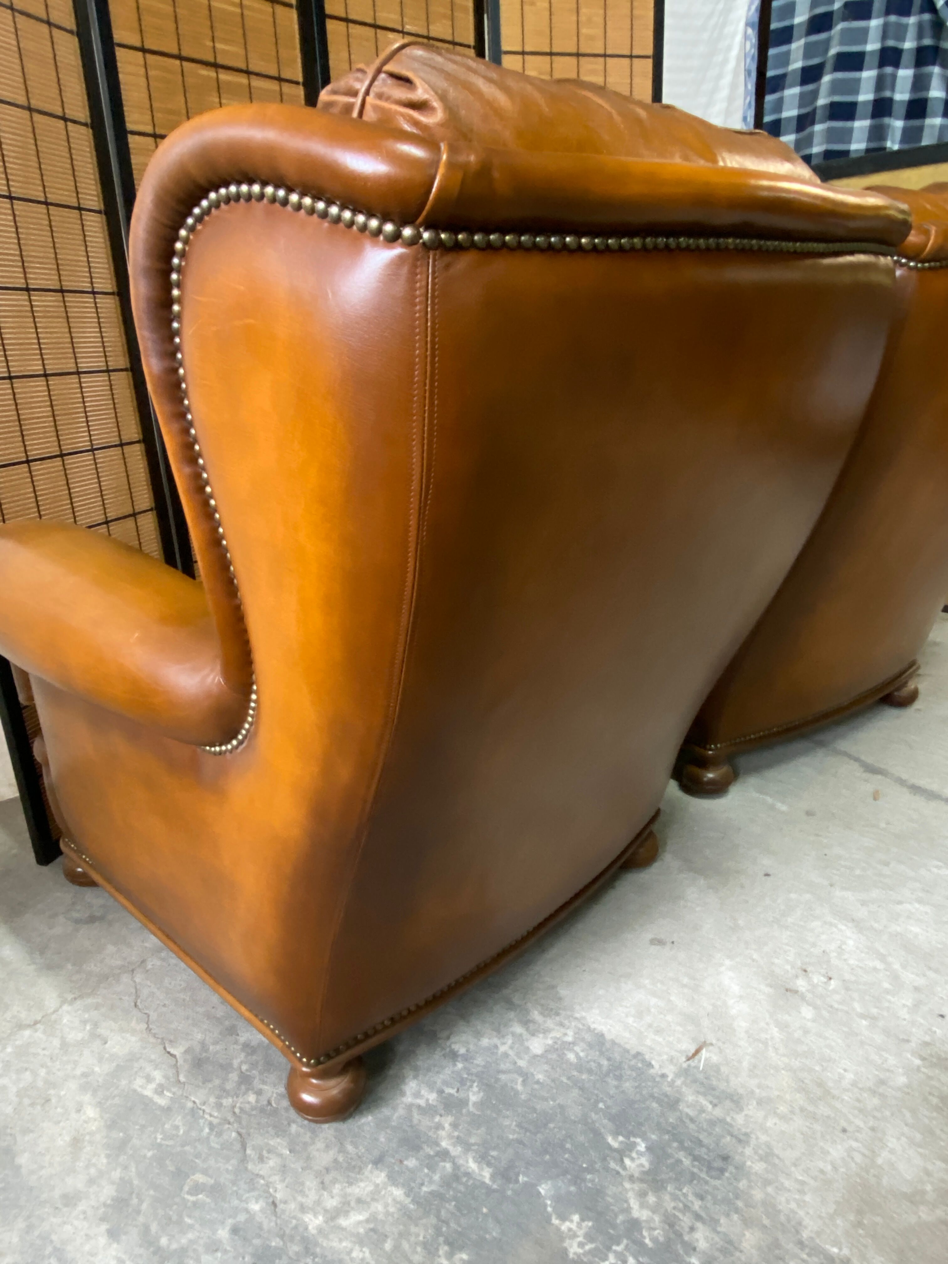 Pair of club armchairs