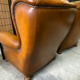 Pair of club armchairs