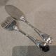 Fish serving set, 2 pieces, silver-plated metal, Christofle Marly silversmith
