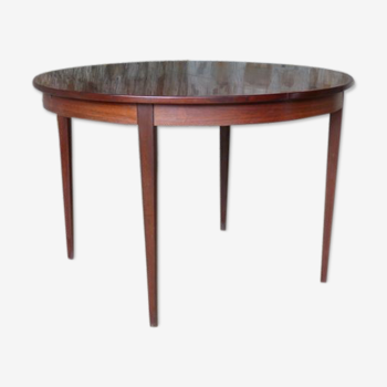 Table scandinave ronde extensible palissandre