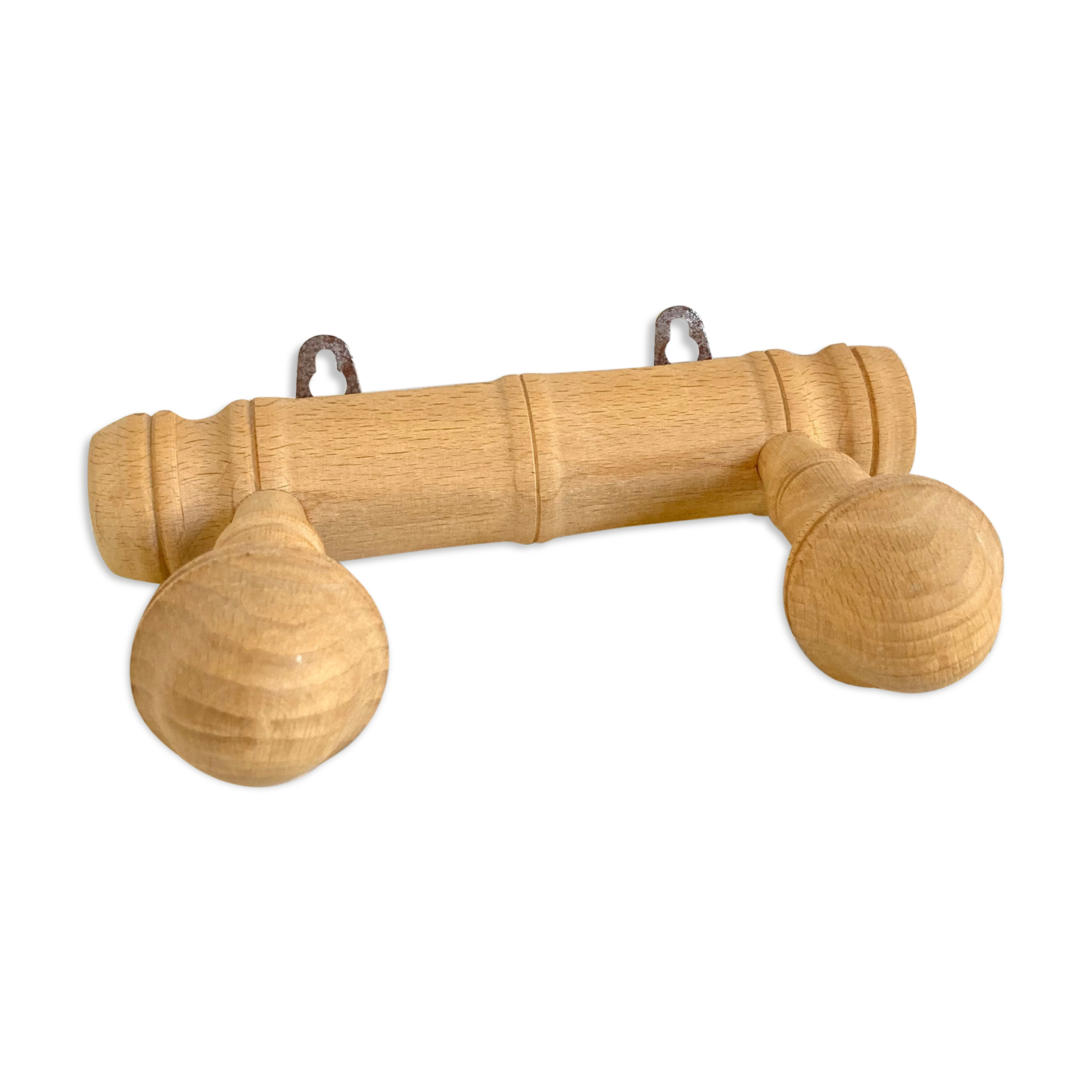 Patère porte-manteau mural en bois brut