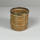 Set of 5 rattan pencil reed and brass plant holder baskets, Italy 1970s