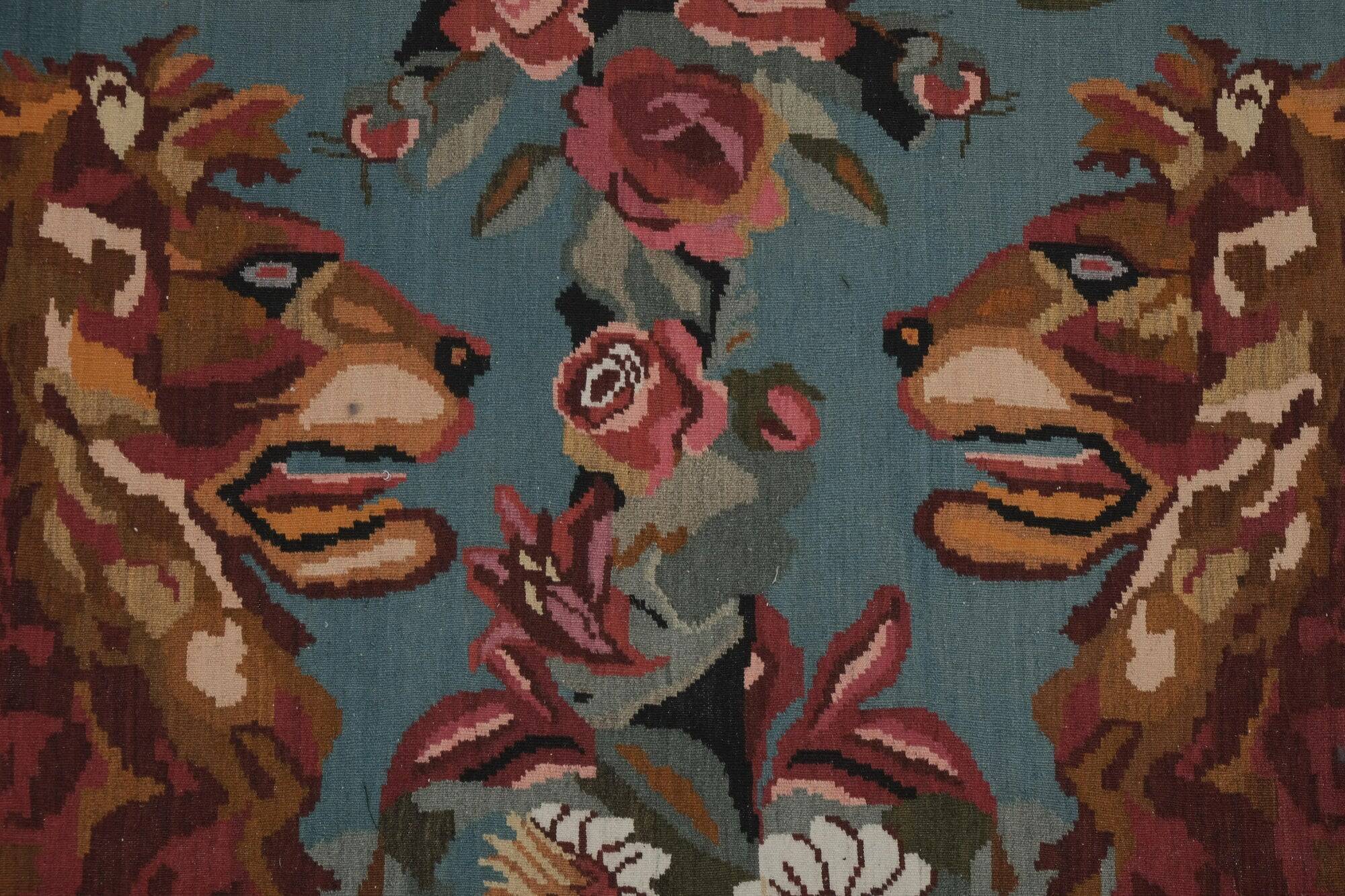 Tapis Kilim turc vintage tissé main