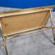 Table basse pied bambou doré et formica palissandre 1972
