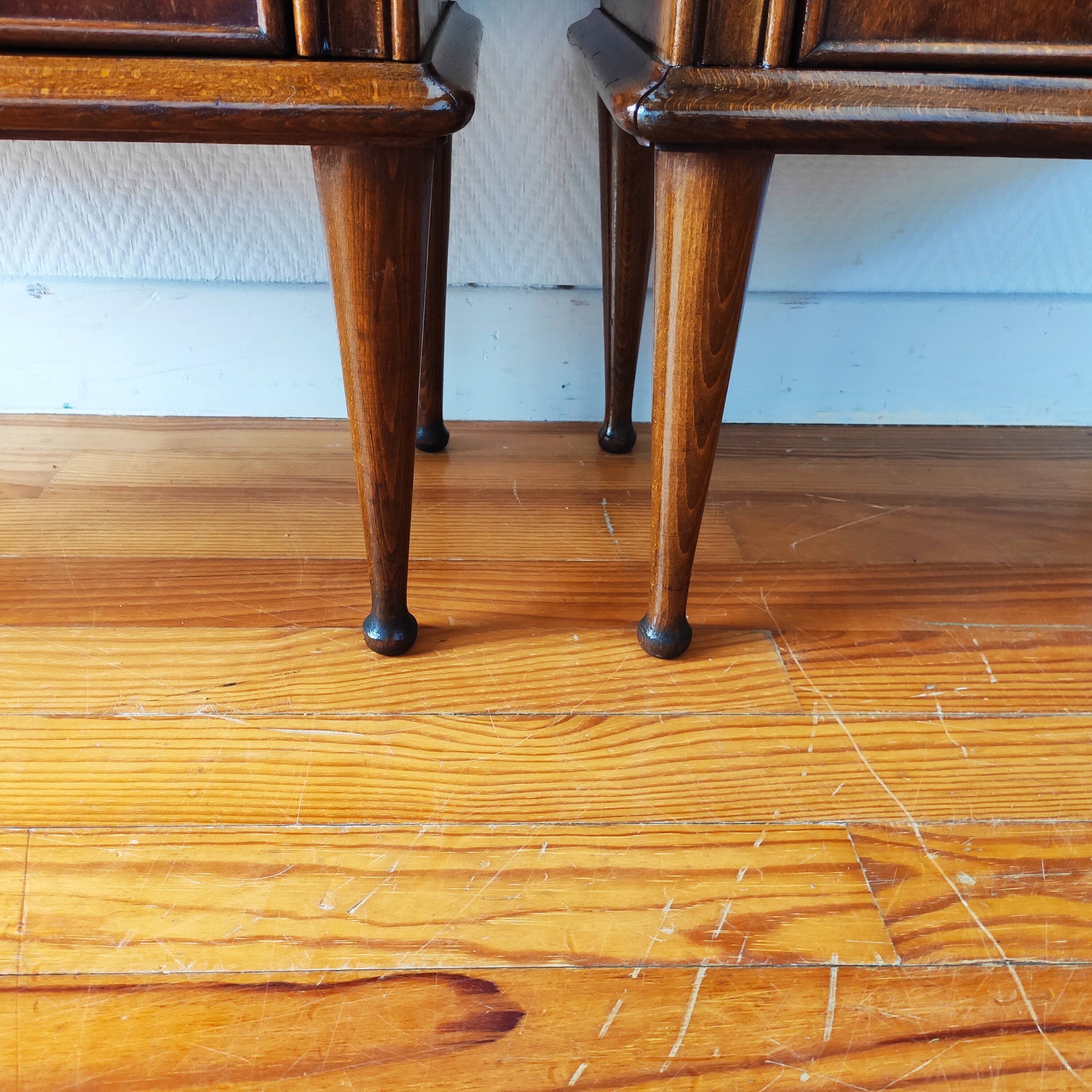 Pair of vintage Italian bedside tables from the 1950s
