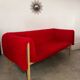 3-seater sofa Ligne Roset Ruché design Inga Sempé red alcantara