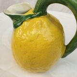 Pitcher shape lemon ceramic barbotine bassano