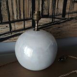 Ceramic lamp foot, iridescent white