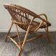 Children's armchair rattan shell from the 70s