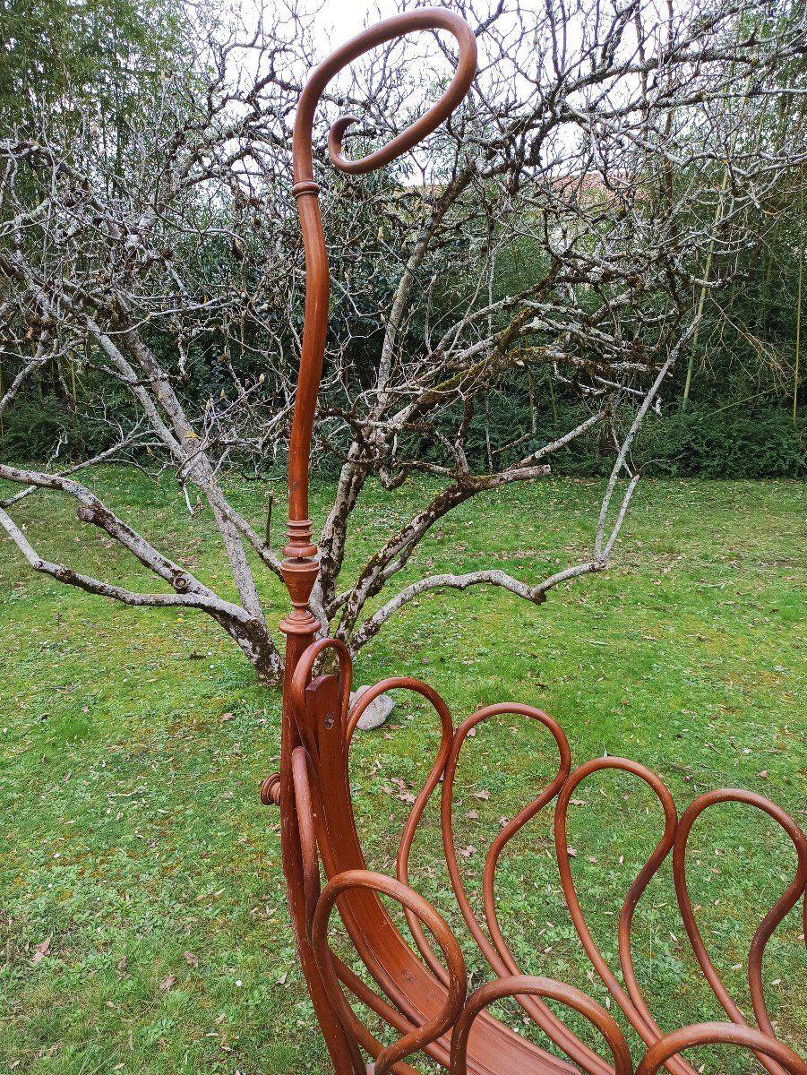 Turned wooden cradle