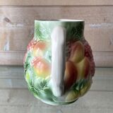 Vintage fruit slip pitcher