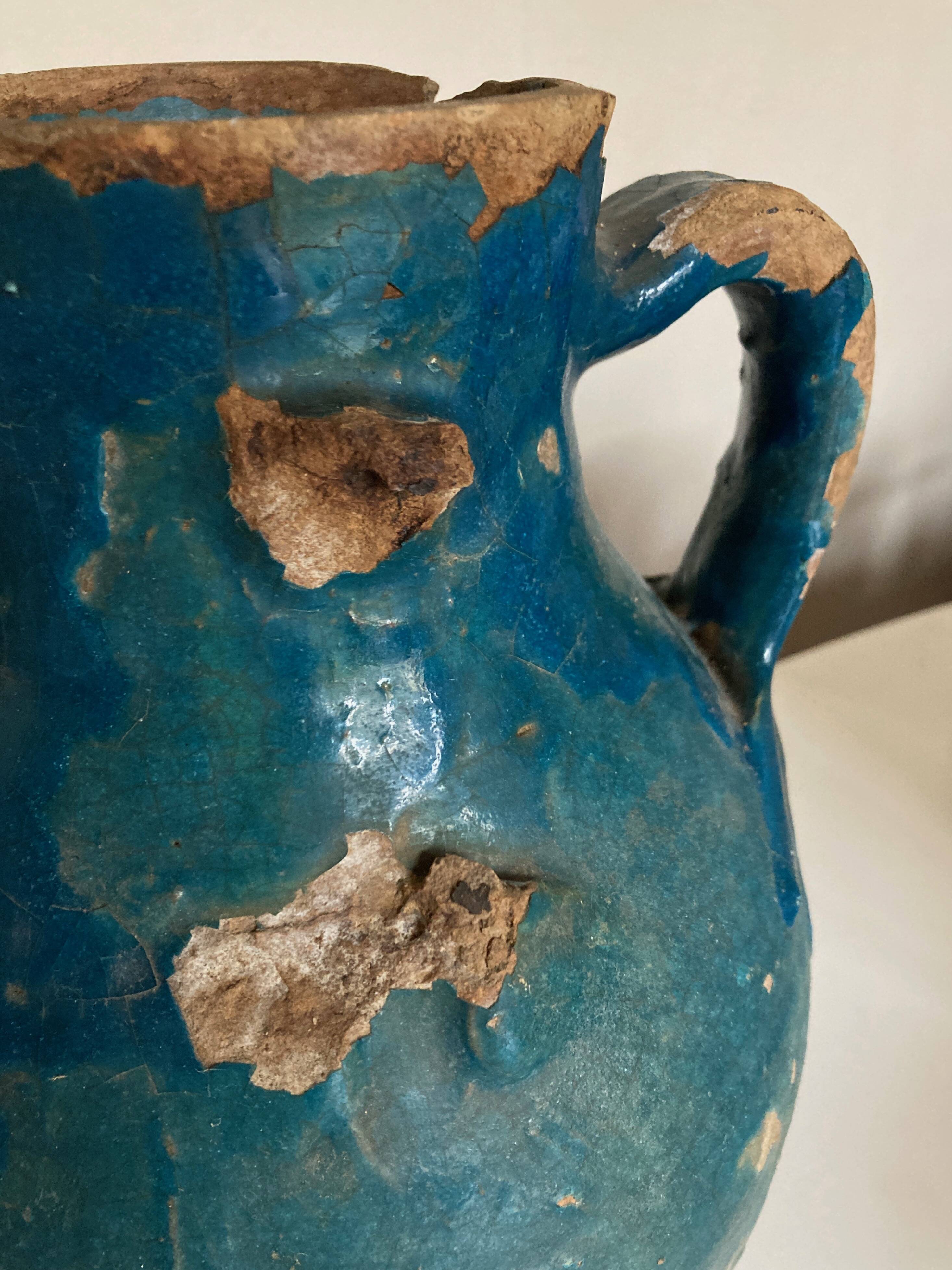 Jar 18th XXXL Persian blue archeology Central Asia Islamic arts