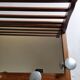Portemanteau mural en aluminium et bois, 5 patères, de style art déco, 80 cm