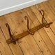 Thonet curved wood wall coat rack with 3 hooks, late 19th century