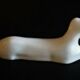 White porcelain knife holder sea lion