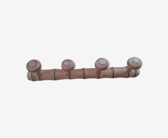Portemanteau ancien bois imitation bambou