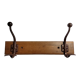 School wall coat rack, antique, 2 hooks, 50 cm