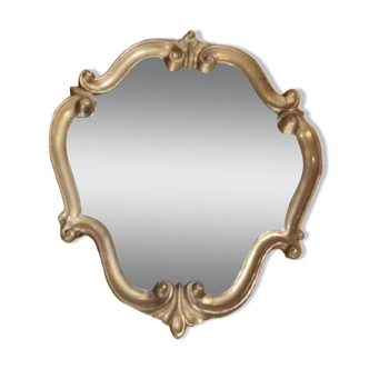 Baroque style brass mirror