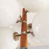 Chandelier 6 bulbs Temde Leuchten 1970s